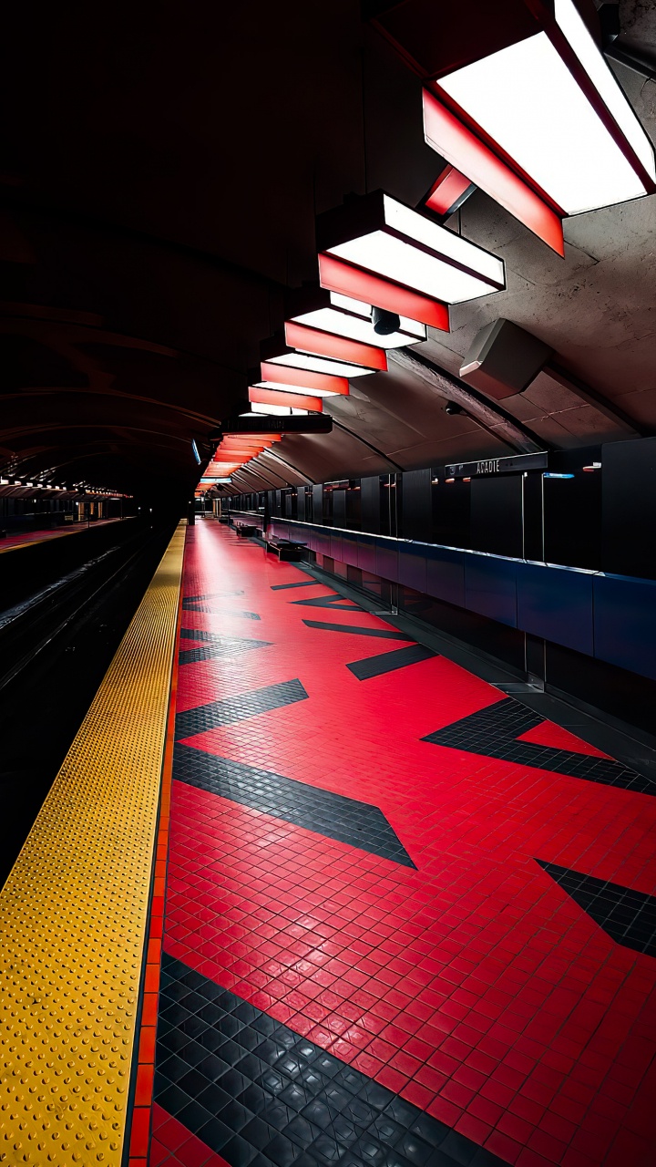 Обои здание, автомобильное освещение, инфраструктура, освещение, линия в разрешении 720x1280