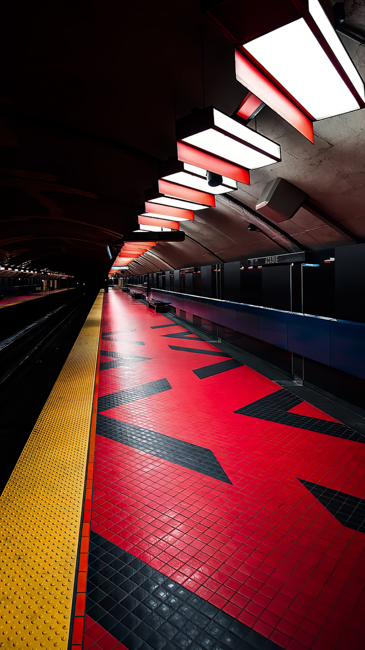 Обои здание, автомобильное освещение, инфраструктура, освещение, линия в разрешении 750x1334