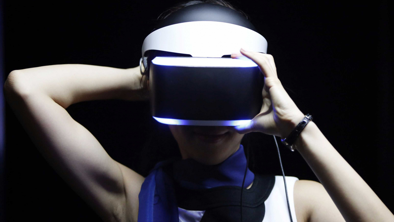 Обои playstation vr, playstation 4, окулус рифт, виртуальной реальности гарнитура, виртуальная реальность в разрешении 1366x768