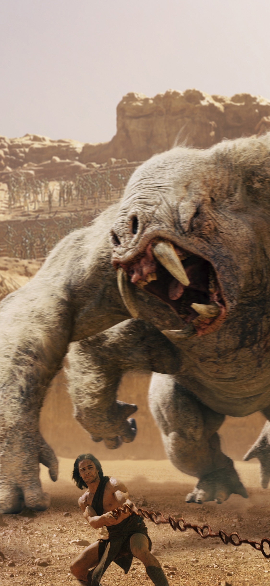 Обои Принцесса Марса, Барсум, динозавр, планета, Марс в разрешении 1125x2436