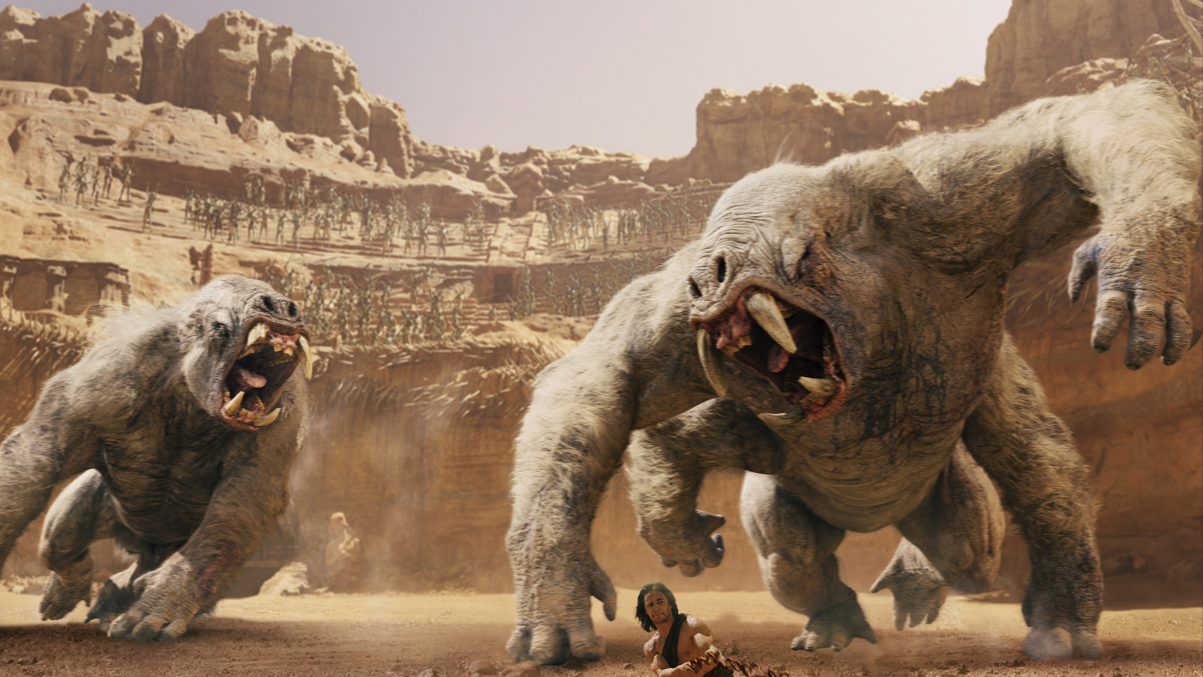 Обои Принцесса Марса, Барсум, динозавр, планета, Марс в разрешении 3840x2160