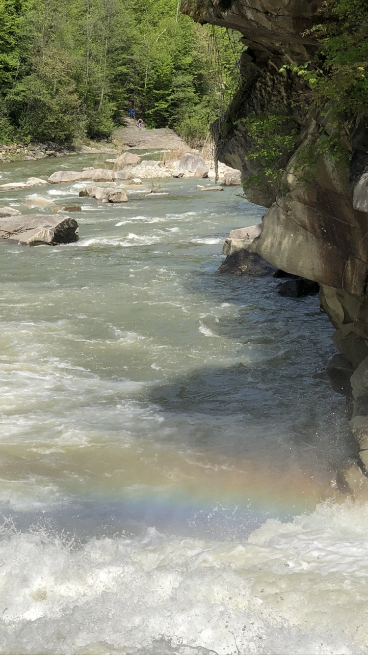 Обои стремнина, водопад, гидроресурсы, водоток, вода в разрешении 750x1334