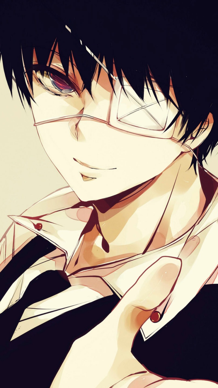 Обои Кен kaneki, Токио вурдалак, аниме, иллюстрация, каштановые волосы в разрешении 720x1280