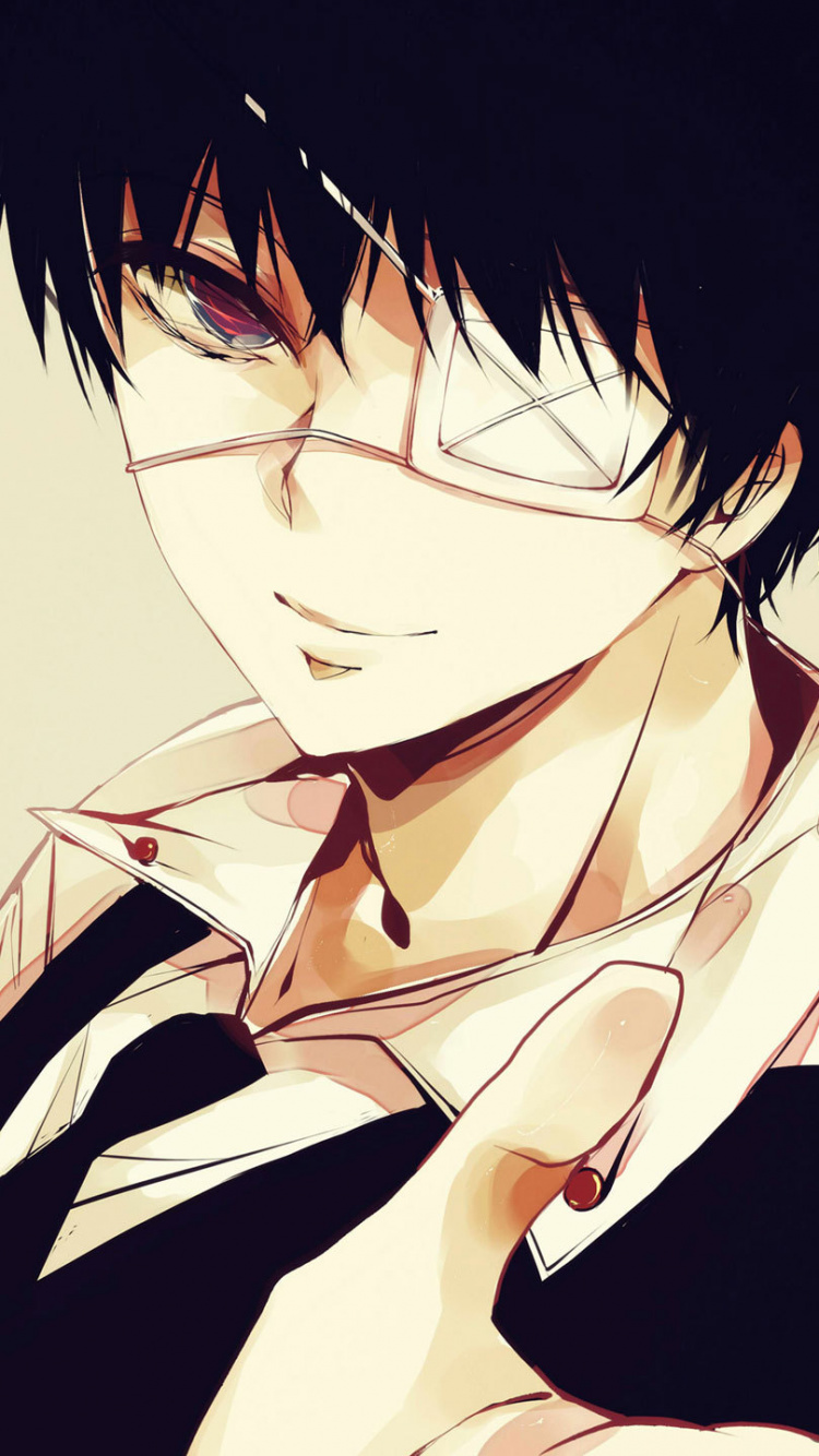 Обои Кен kaneki, Токио вурдалак, аниме, иллюстрация, каштановые волосы в разрешении 750x1334