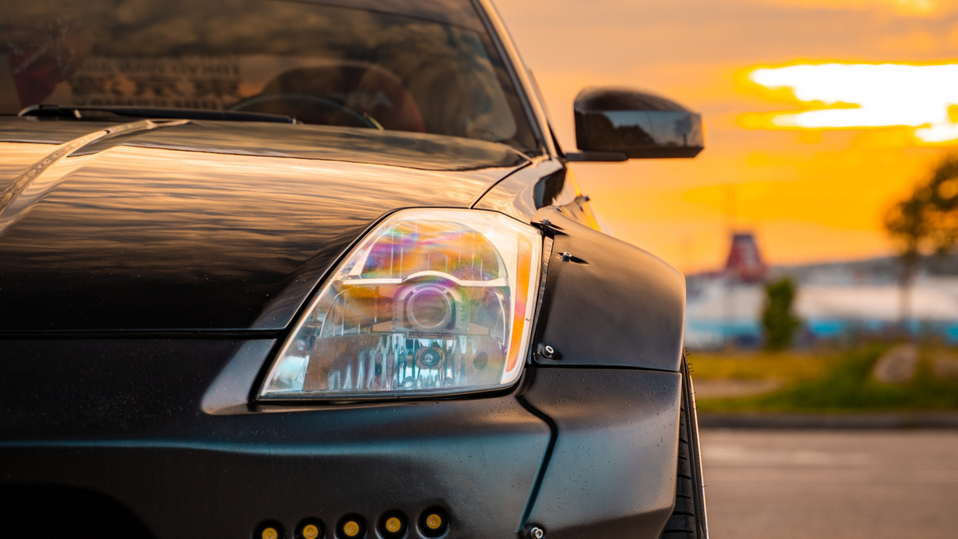 Обои ракетный кролик 350z, Ниссан, спорткар, легковые автомобили, nissan skyline в разрешении 1366x768