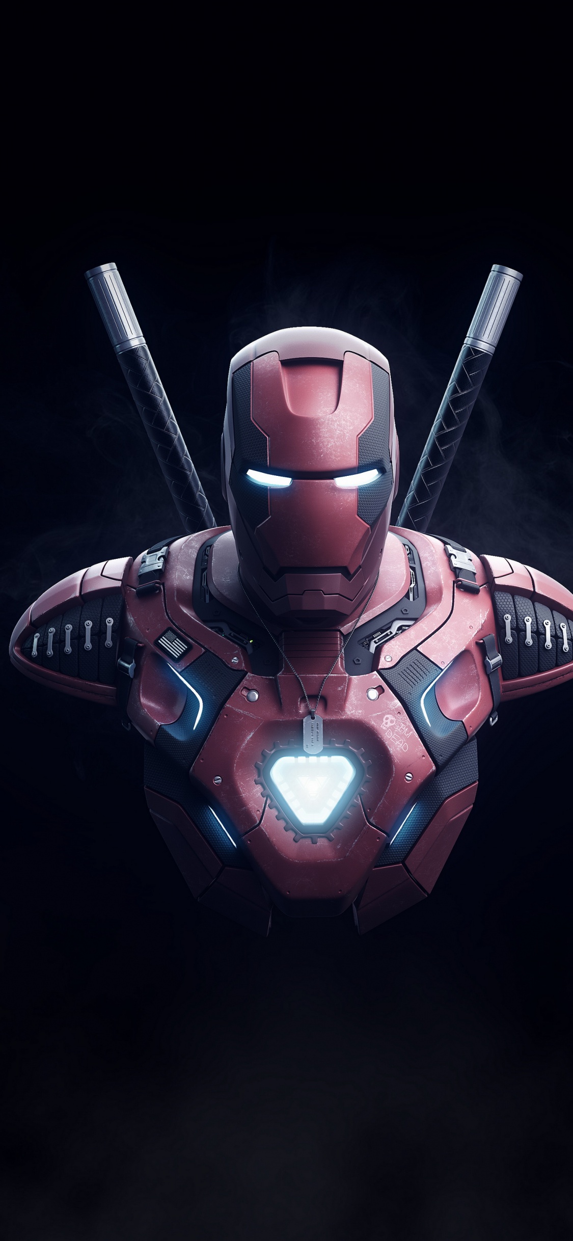 Обои Броня смерти железного человека, Железный человек, комиксы Марвел, броня, герой в разрешении 1125x2436