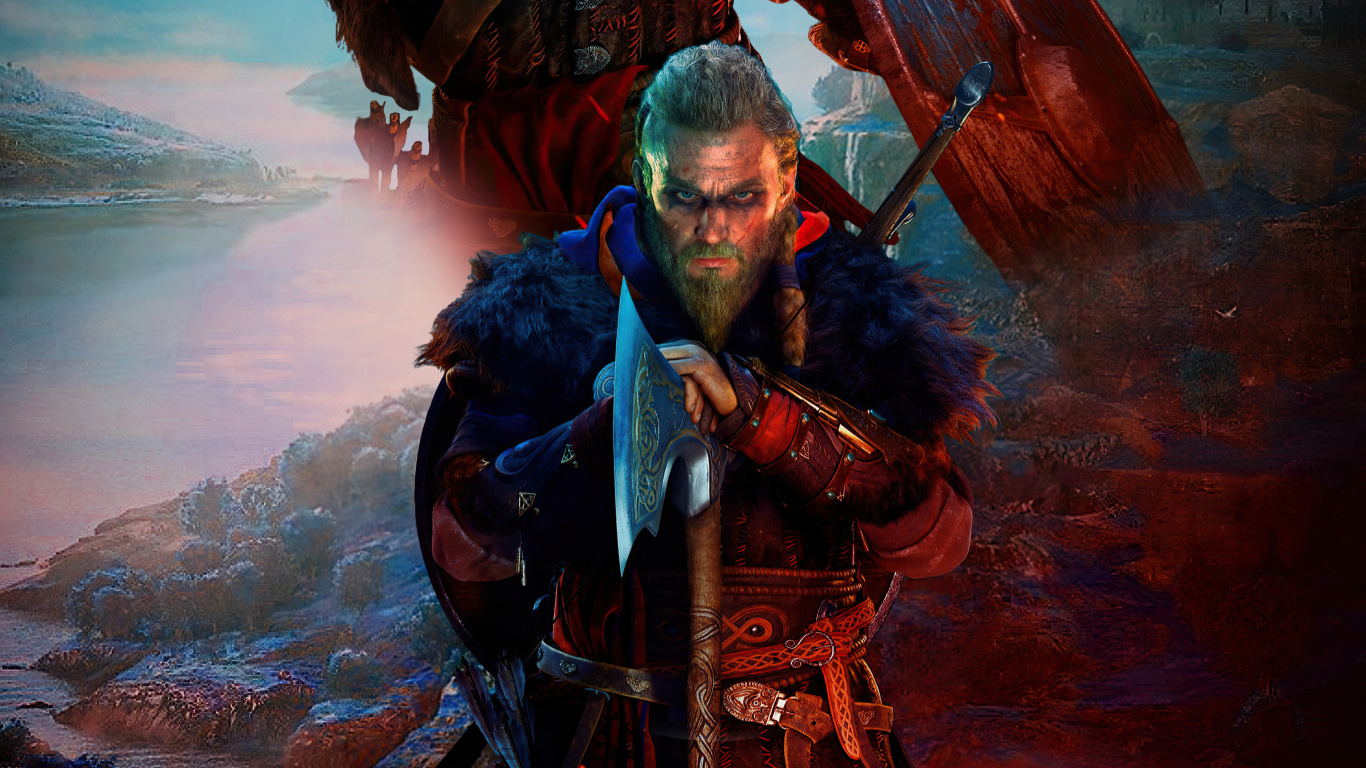 Обои assassins creed, assasin creed valhalla, assassins creed valhalla, ubisoft, Сайт VG247 в разрешении 1366x768