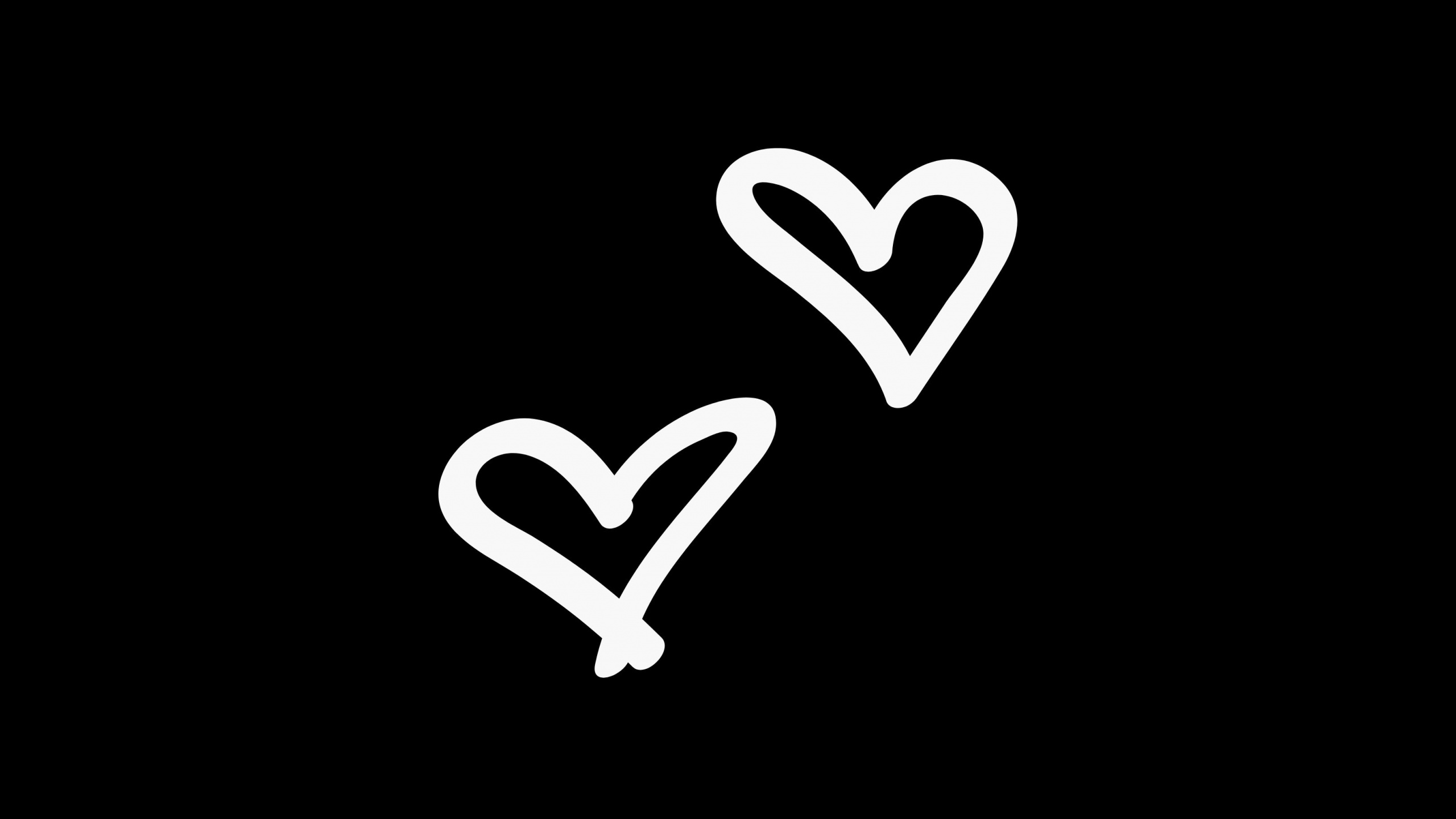 Обои сердце, роман, прямоугольник, полутона и оттенки, лого в разрешении 2560x1440