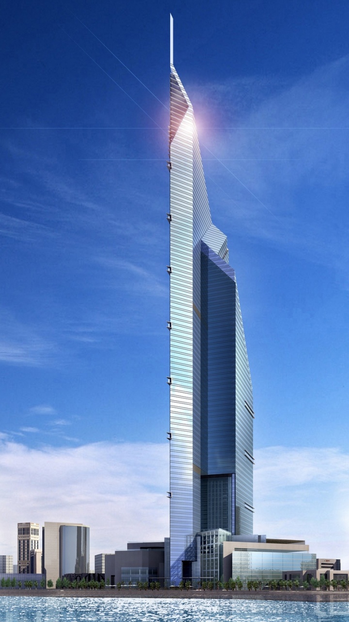 Обои Бурдж Халифа, небоскреб, вышка, башня, ориентир в разрешении 720x1280
