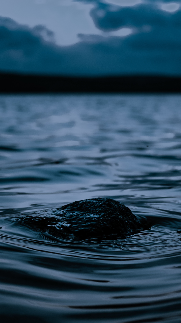 Обои ветровая волна, океан, облако, небо, кубрик в разрешении 750x1334