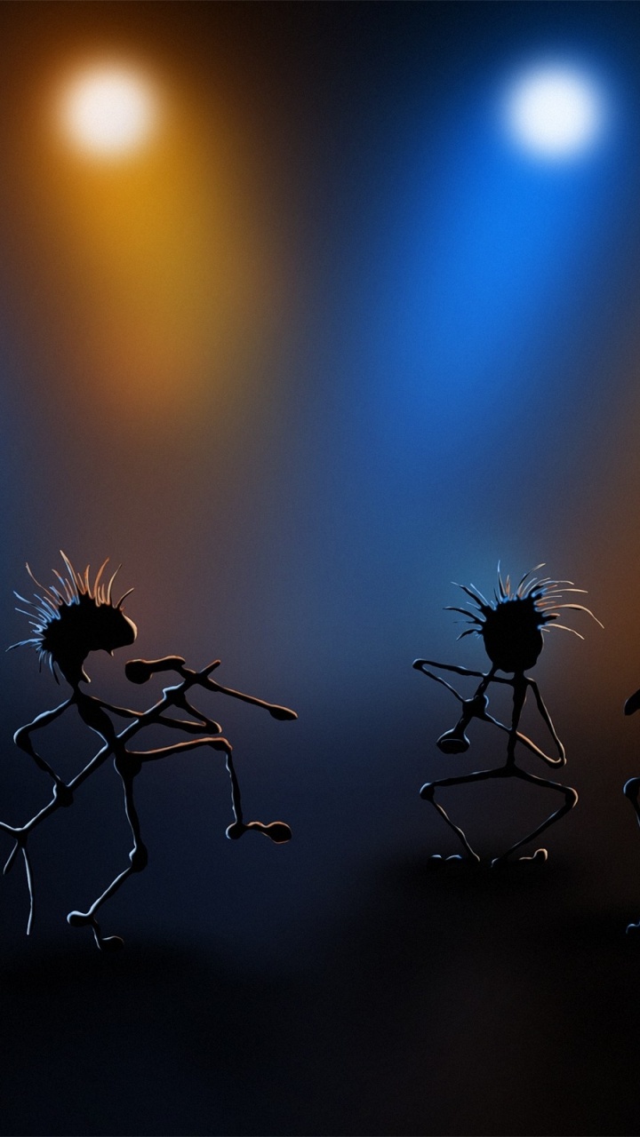 Обои Представление, свет, танец, моделирование в разрешении 720x1280