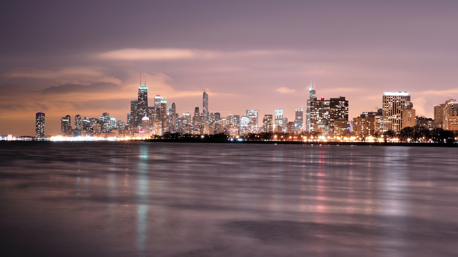 Обои линия горизонта, городской пейзаж, город, городской район, метрополия в разрешении 1920x1080