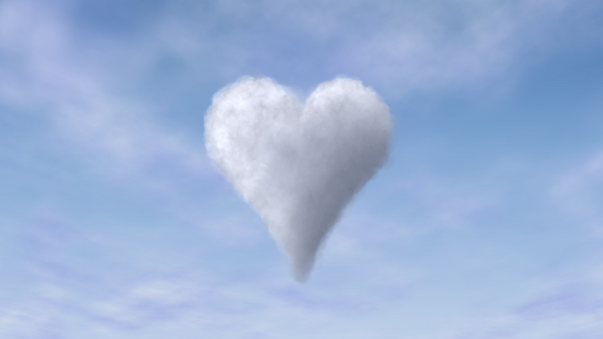 Обои облако, дневное время, сердце, кучевое облако, любовь в разрешении 1920x1080
