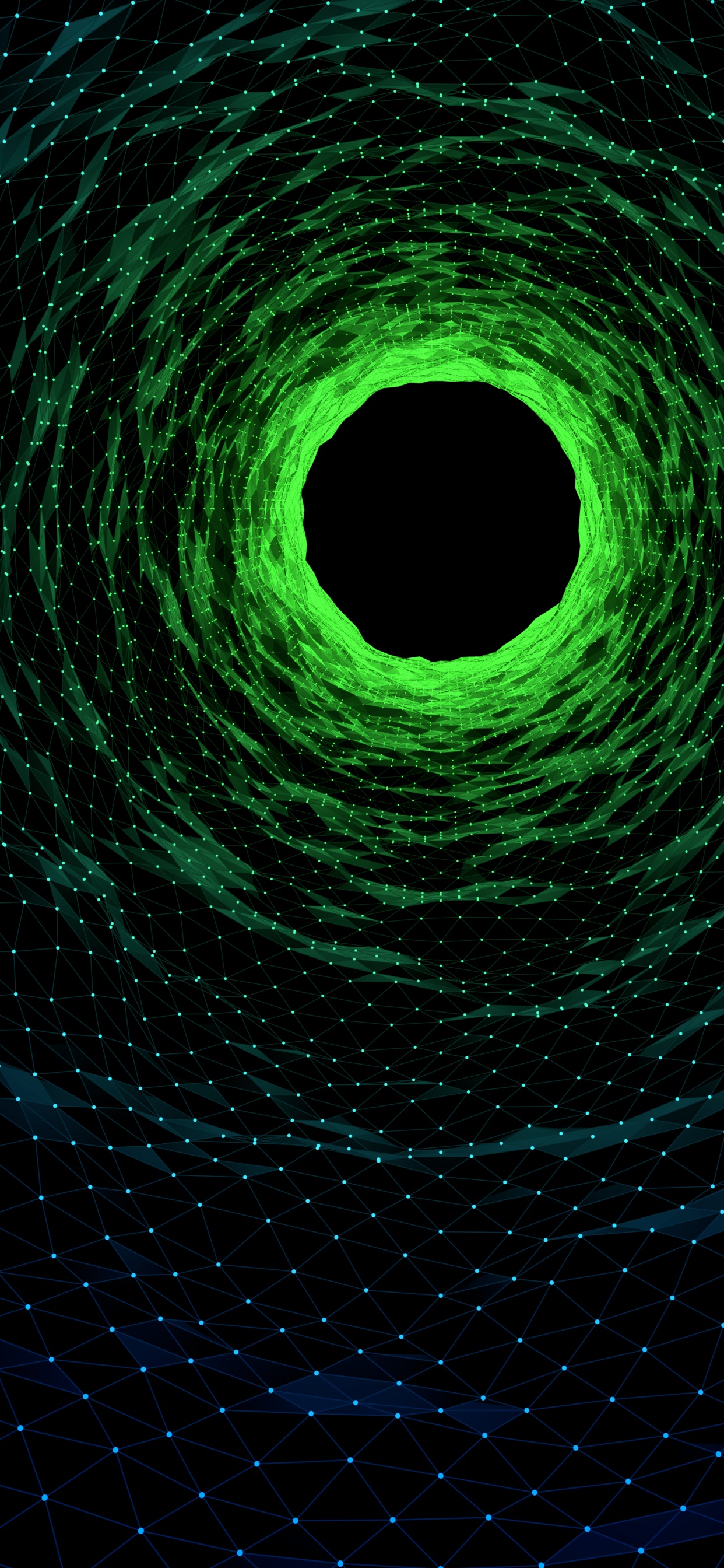 Обои OLED, полночь зеленый, зеленый, красочность, инфраструктура в разрешении 1242x2688