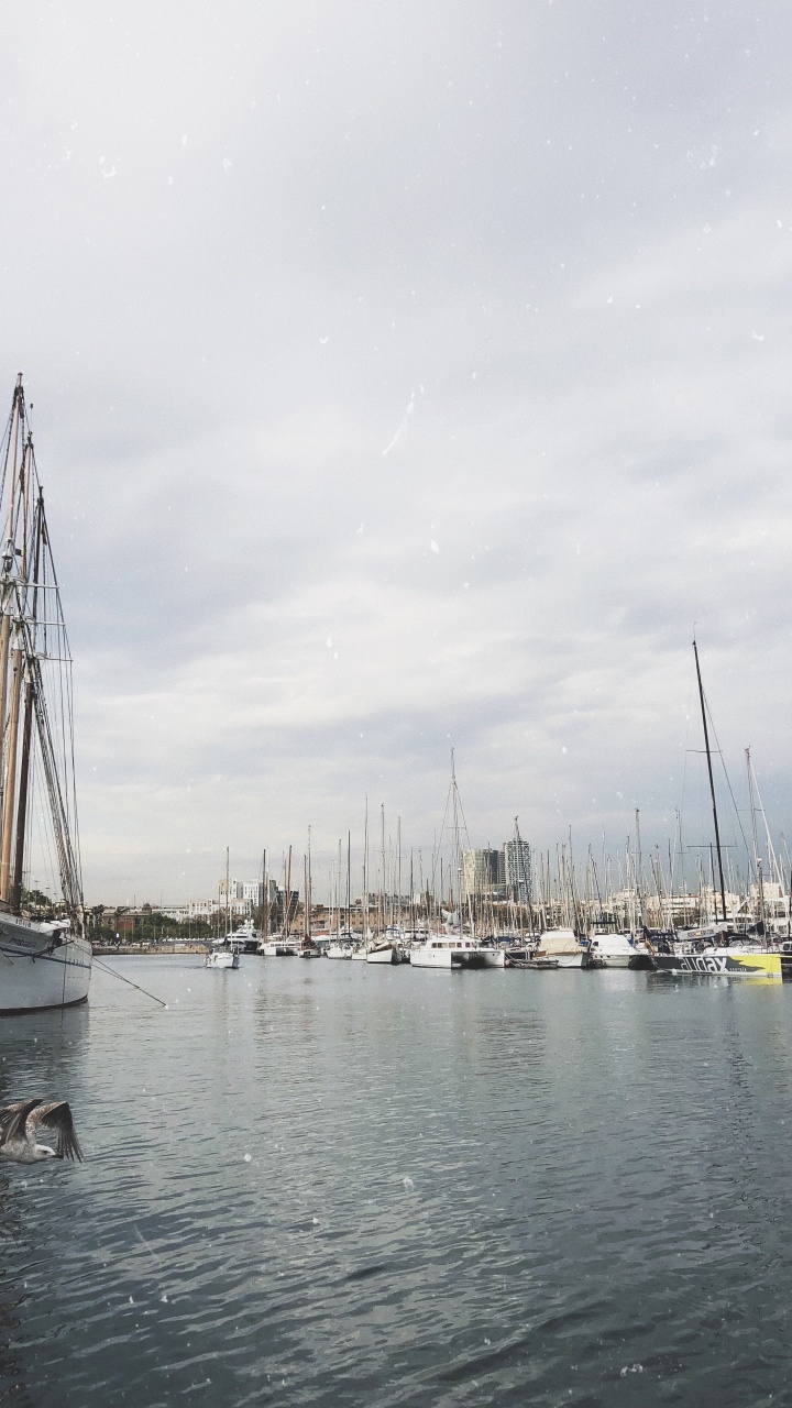 Обои Марина, мачта, лодка, парусная шлюпка, шхуна в разрешении 720x1280