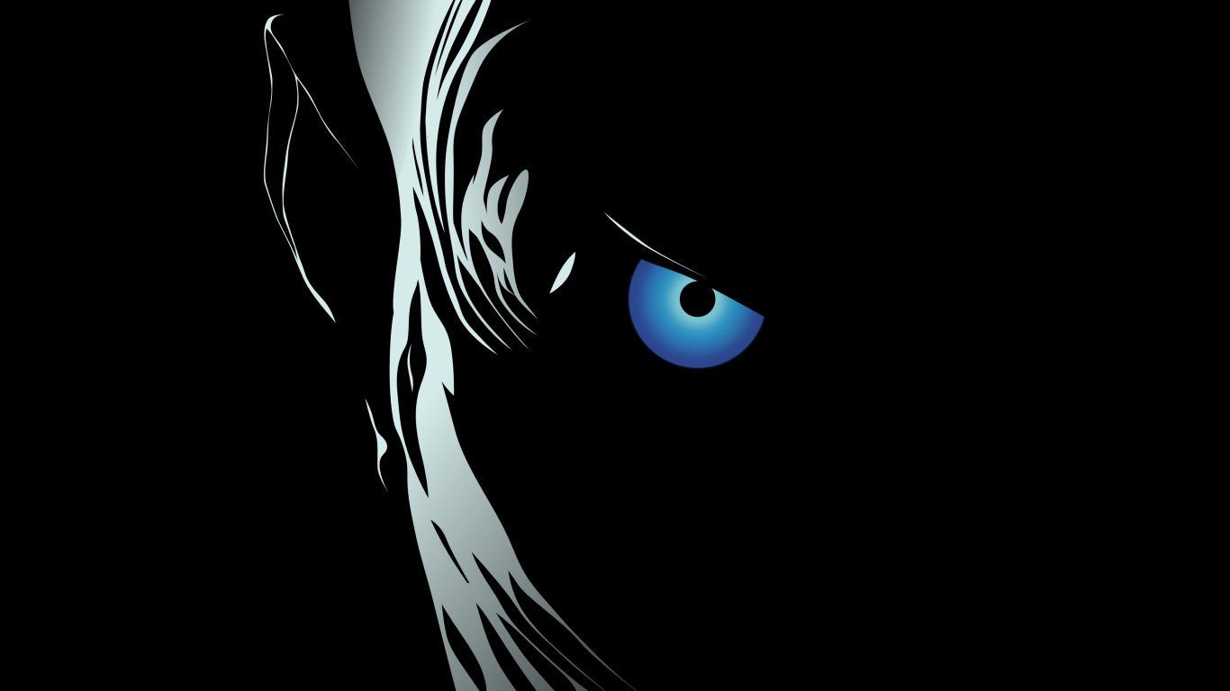 Обои Ночной Король, Игра Престолов - 8 сезон, черный, темнота, мультфильм в разрешении 1366x768