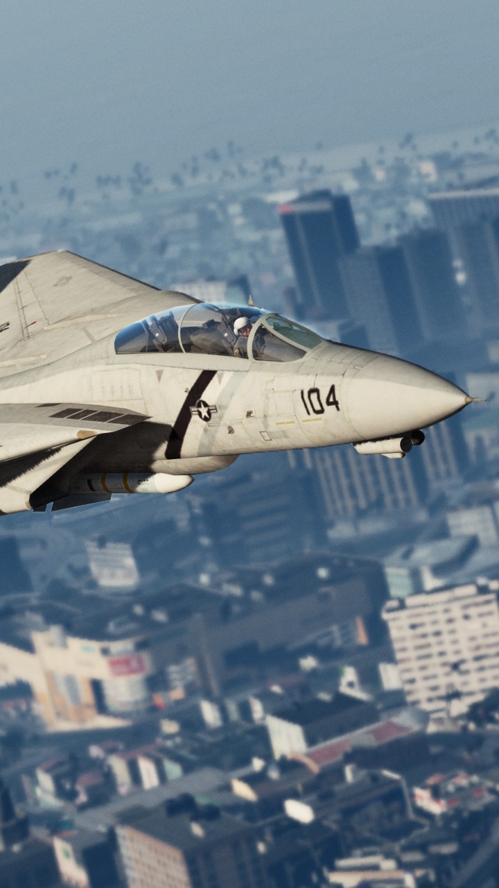 Обои grand theft auto v, Рокстар игры, самолеты, самолет, истребительная авиация в разрешении 720x1280