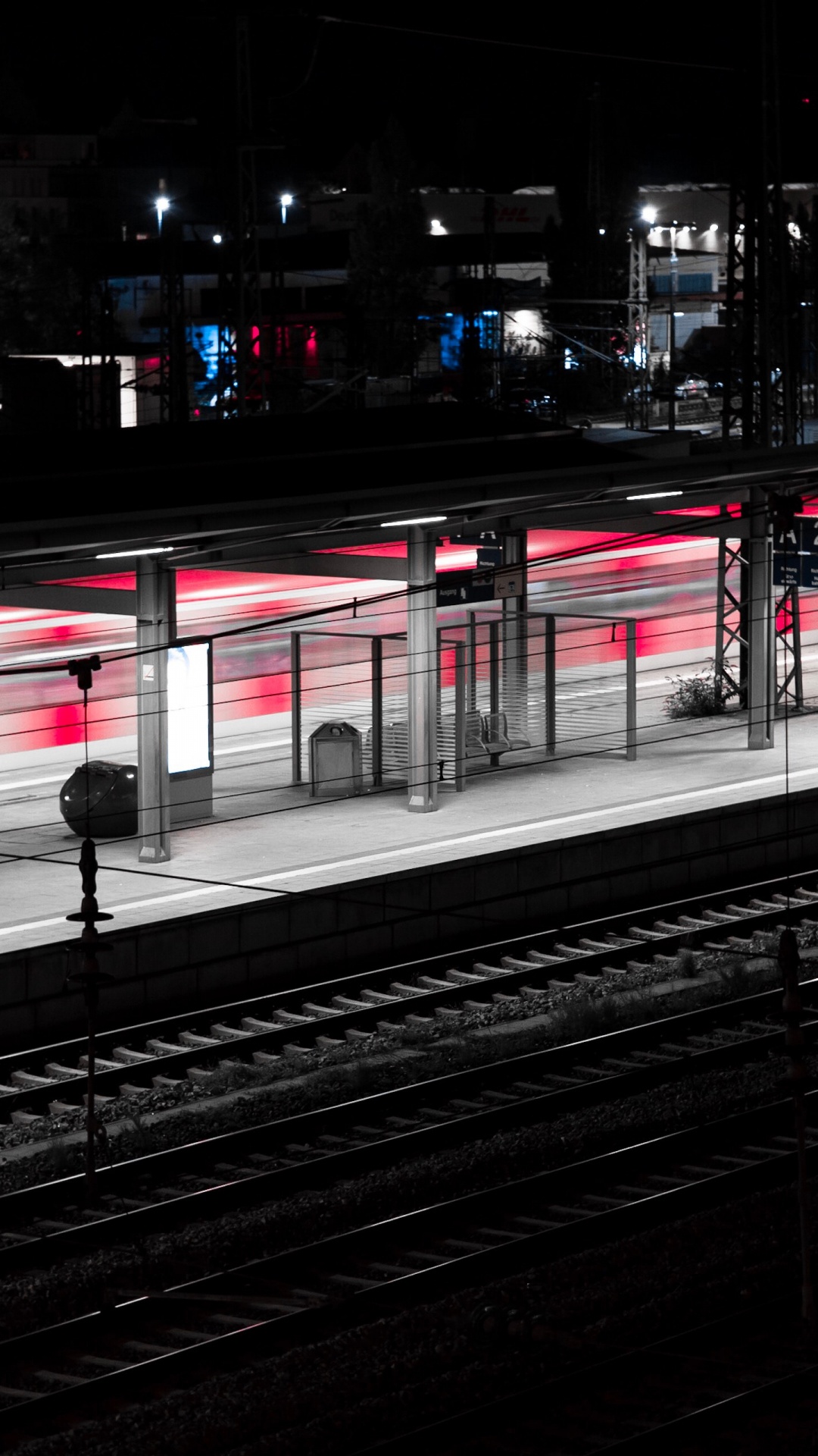 Обои железнодорожный вокзал, розовый, Чикаго, небо, городской район в разрешении 1080x1920