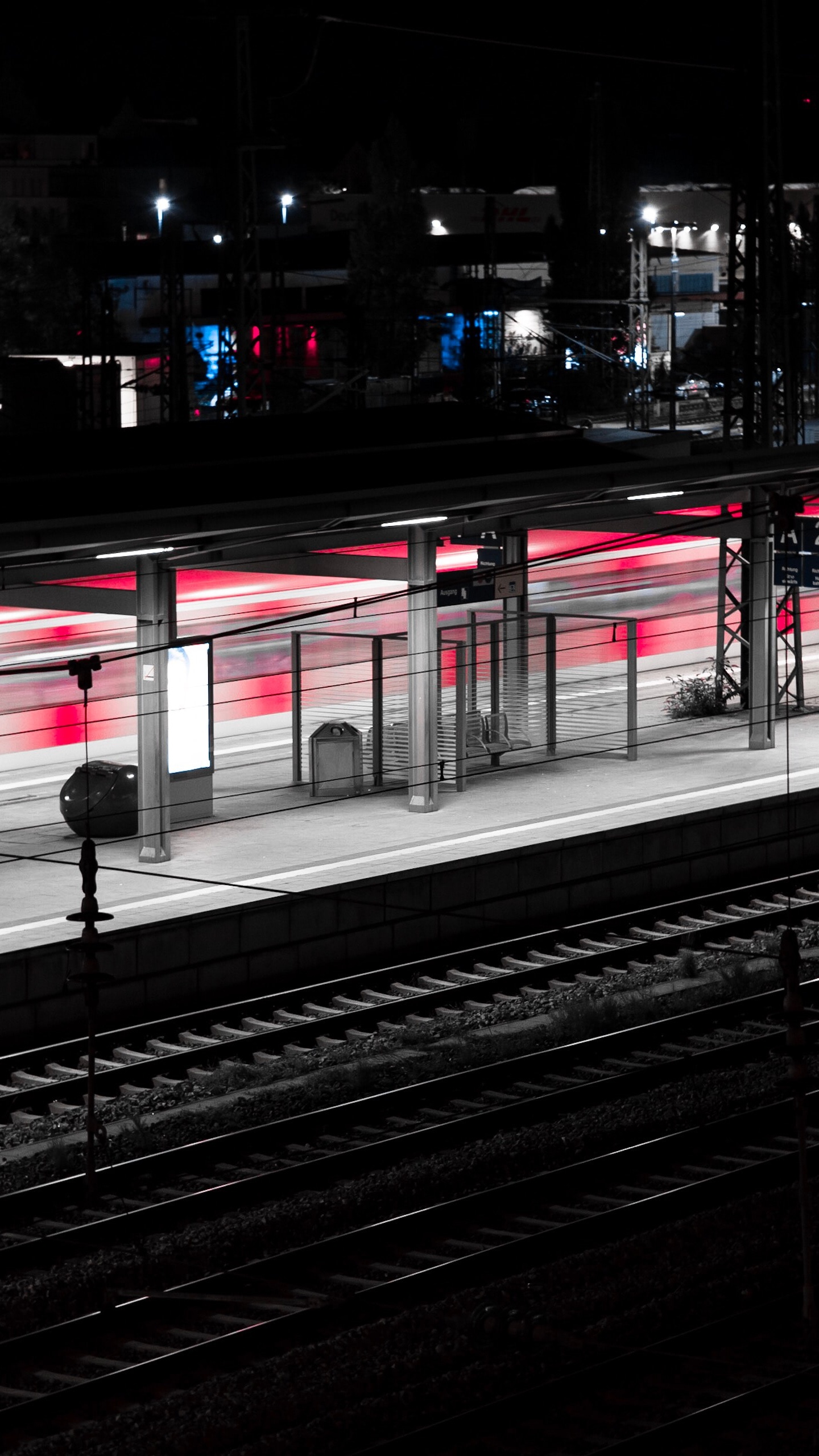 Обои железнодорожный вокзал, розовый, Чикаго, небо, городской район в разрешении 1440x2560