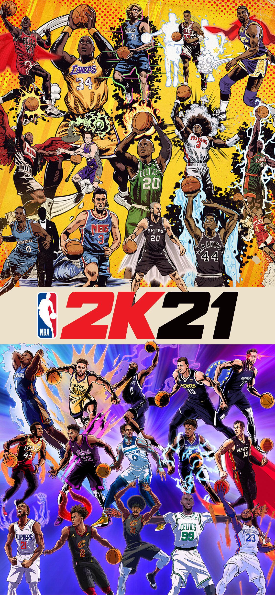 Обои фреска nba 2k21 возраст героев карты, нба 2к21, нба 2к22, NBA, герой в разрешении 1125x2436