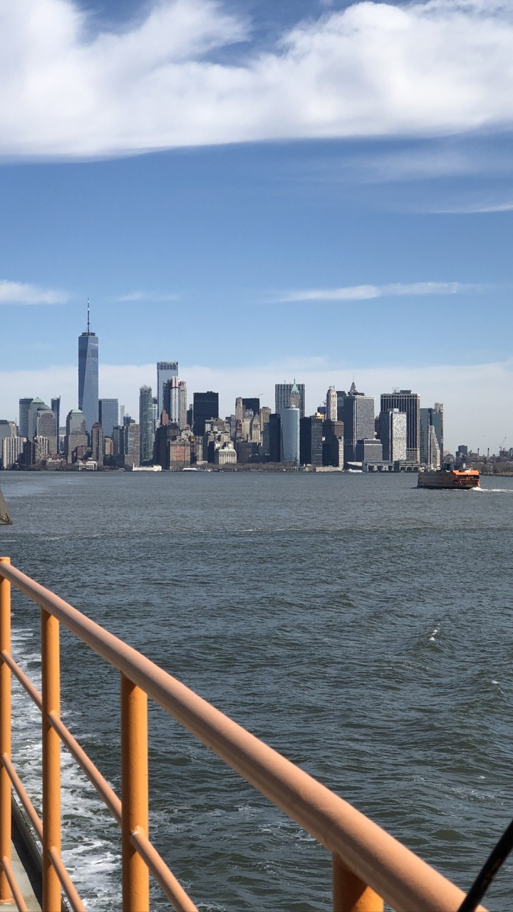 Обои Нью-Йорк, вода, дневное время, башня, город в разрешении 720x1280