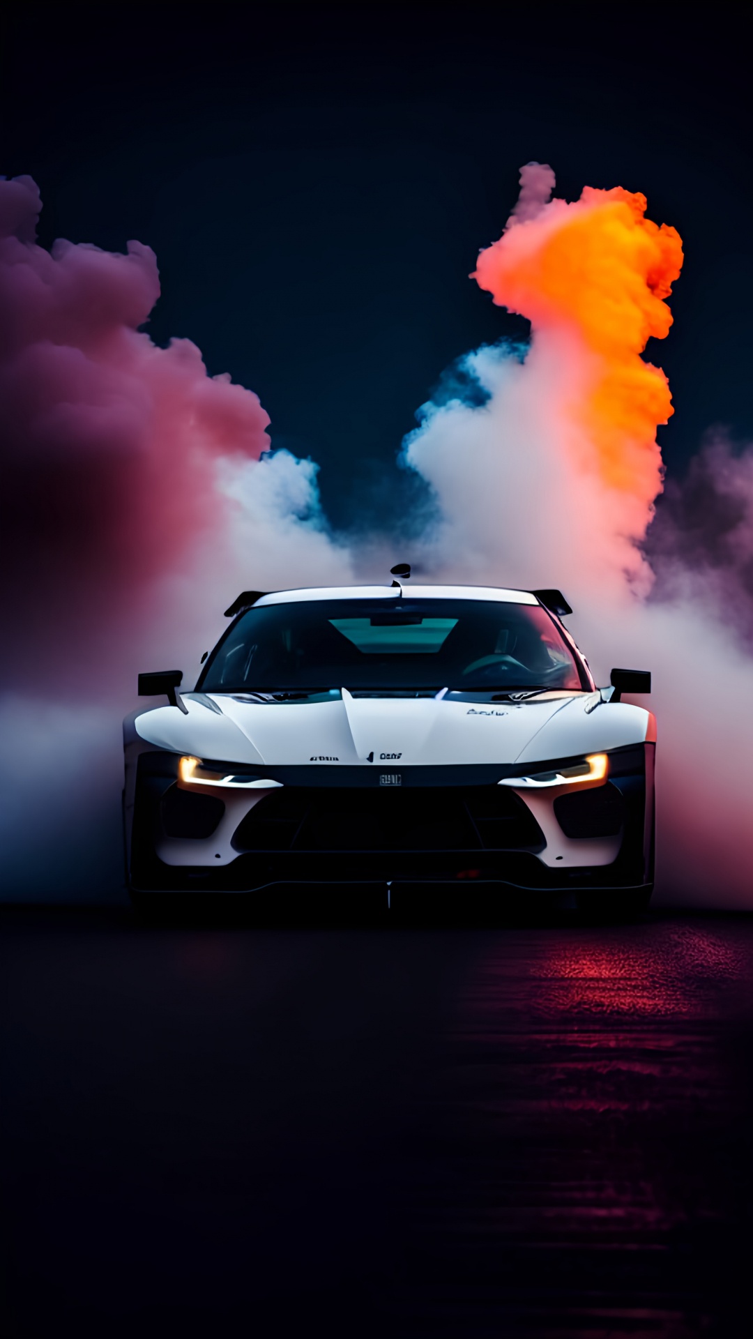 Обои легковые автомобили, суперкар, автомобильное освещение, капюшон, шина в разрешении 1080x1920