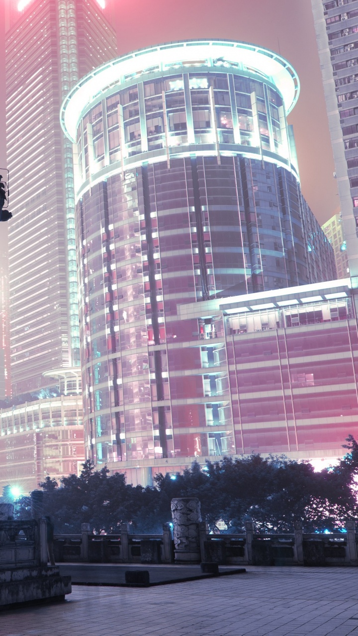 Обои город, метрополия, небоскреб, ориентир, здание в разрешении 720x1280