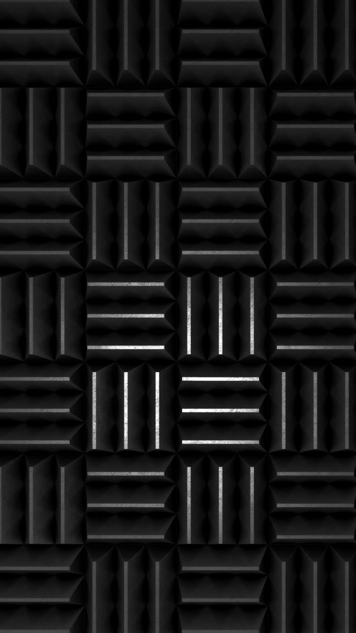 Обои черный и белый, монохромный, черный, узор, симметрия в разрешении 720x1280