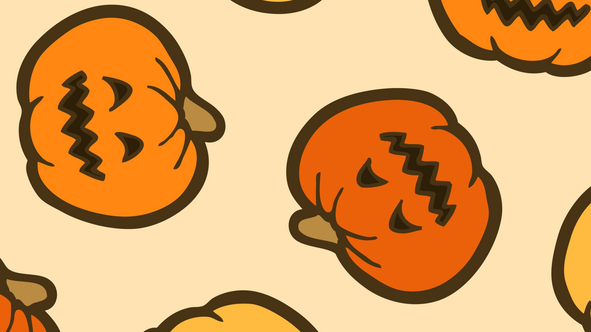 Обои тыква, Конфеты кукурузы, мимика, Оранжевый цвет, желтый в разрешении 1920x1080