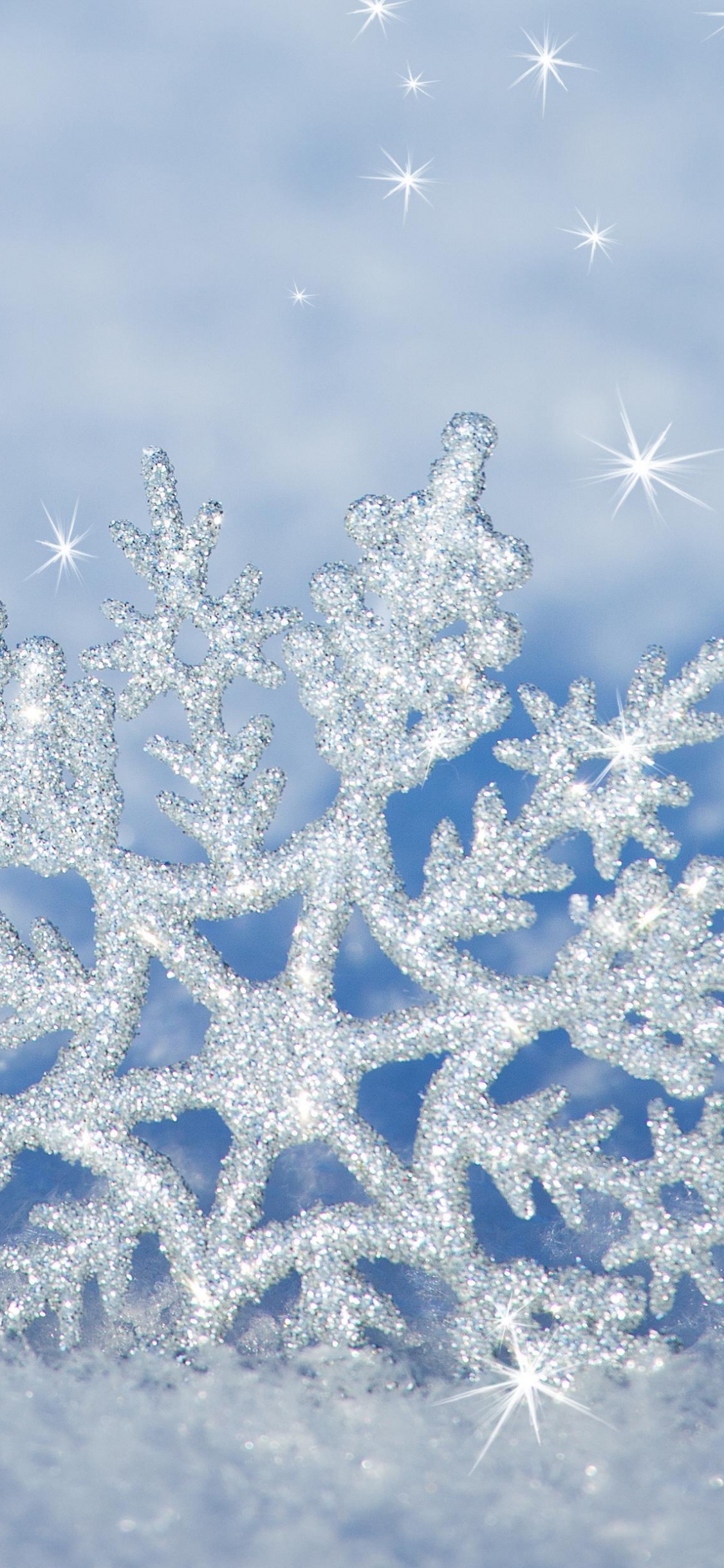 Обои зима, мороз, Снежинка, замораживание, снег в разрешении 1125x2436