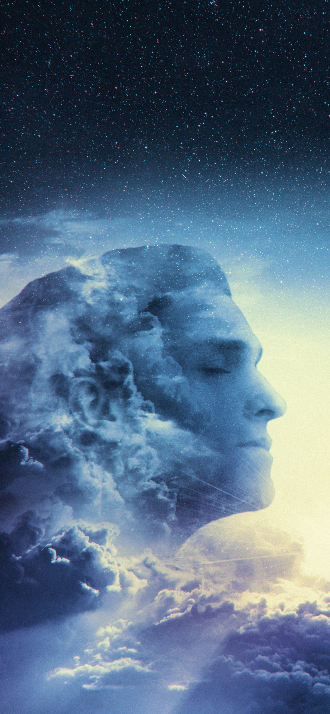 Обои звезда, синий, астрономический объект, космическое пространство, Астрономия в разрешении 1125x2436