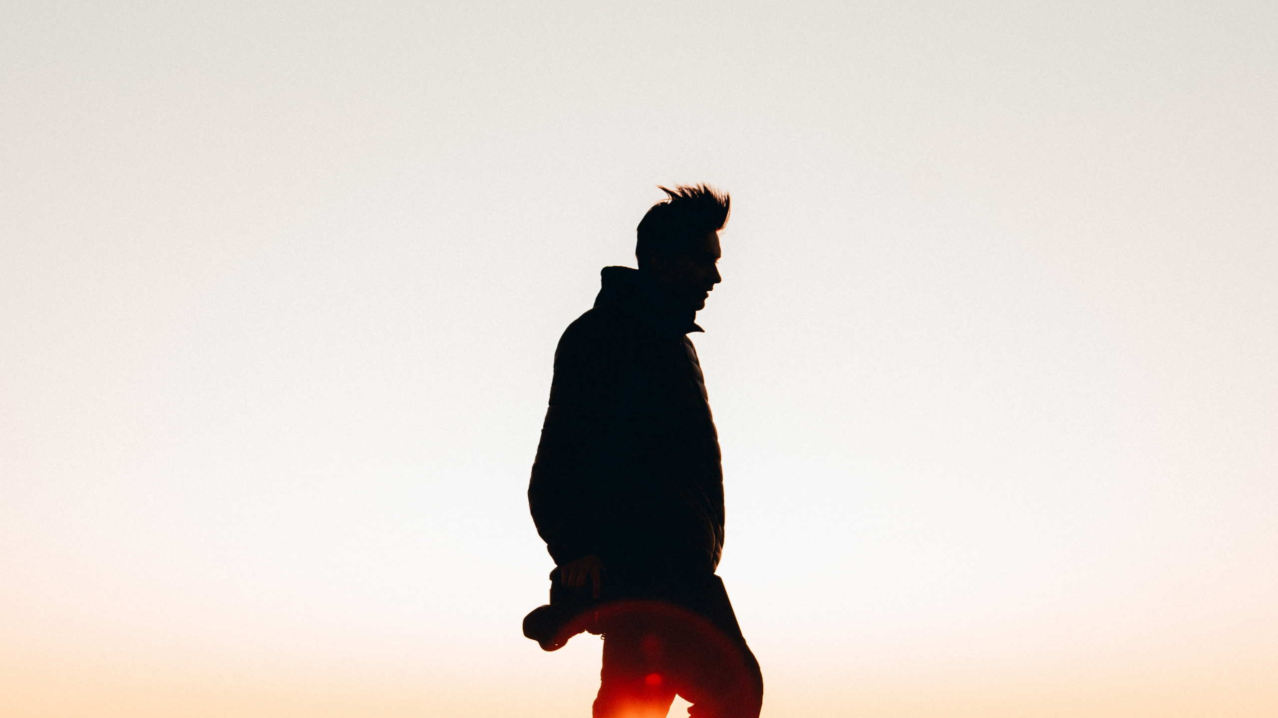 Обои утро, природа, темнота, ночь, силуэт в разрешении 2560x1440