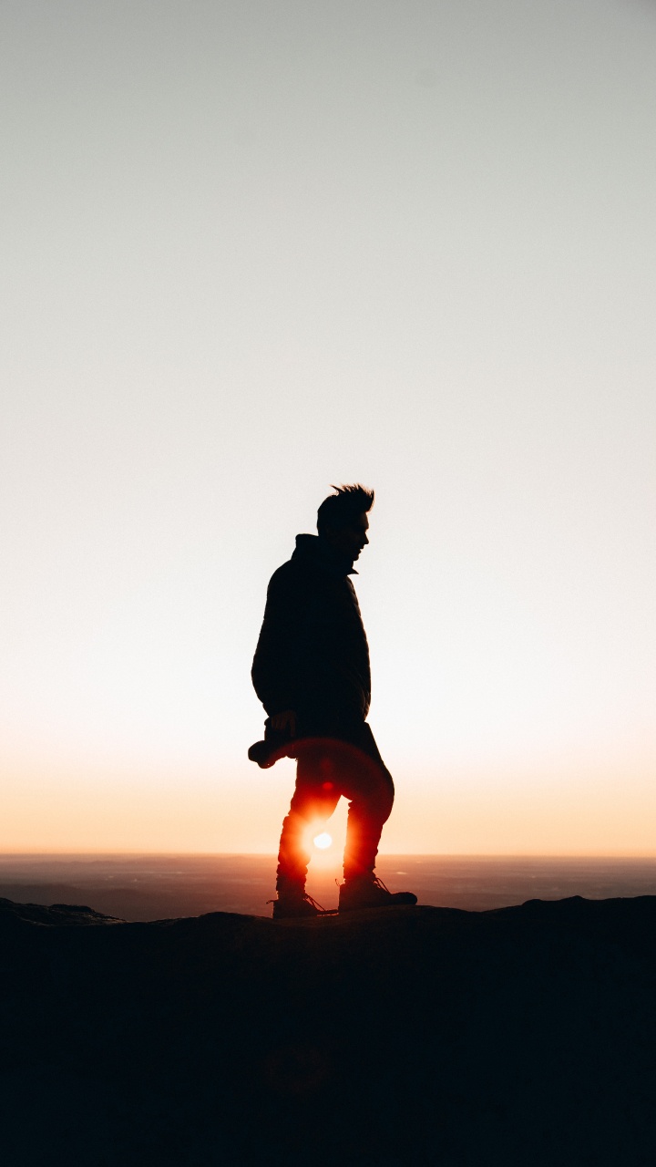 Обои утро, природа, темнота, ночь, силуэт в разрешении 720x1280