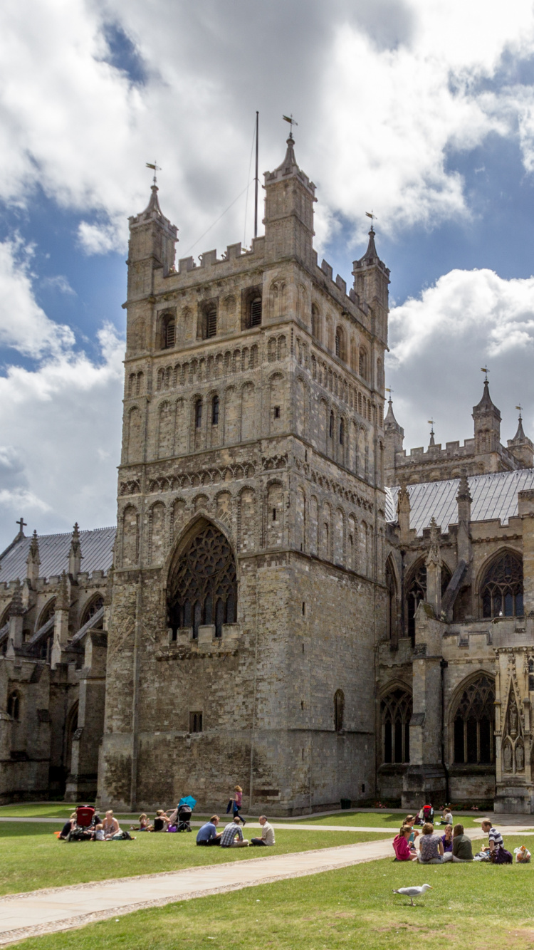 Обои Эксетерский Собор, Собор Вблизи, собор, здание, ориентир в разрешении 750x1334