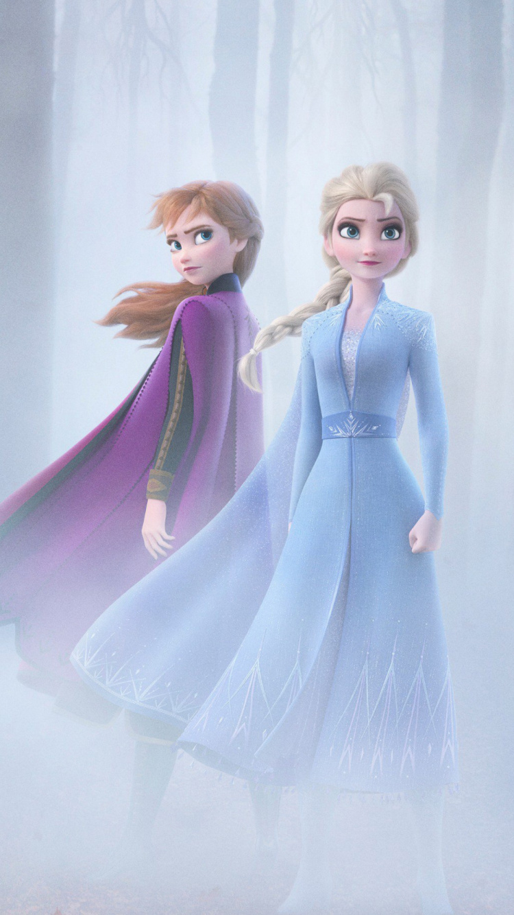 Обои Замороженные 2, Эльза, Анна, замороженные, кристофф в разрешении 750x1334