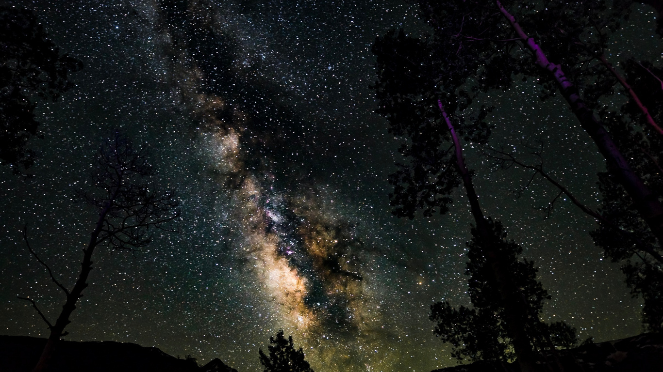 Обои Галактика, Астрономия, звезда, ночное небо, ночь в разрешении 1366x768
