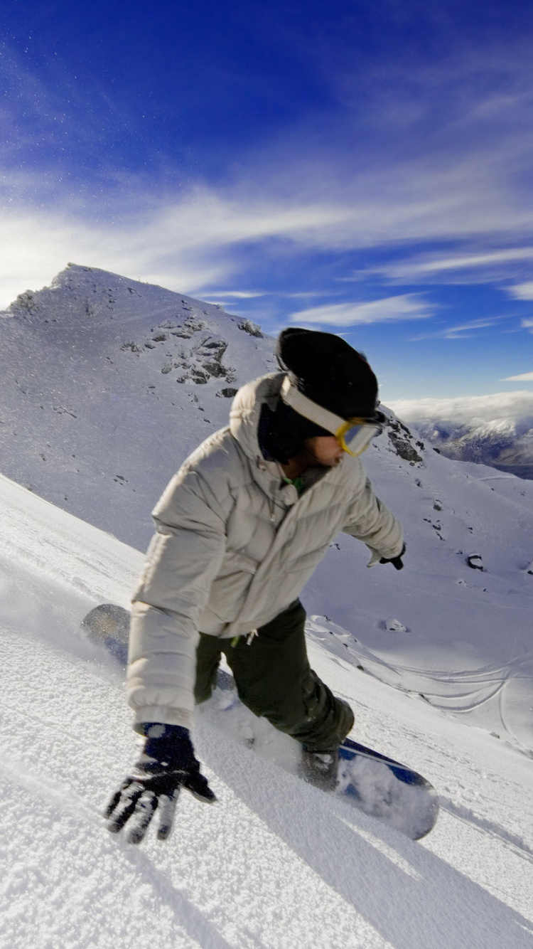 Обои зимний спорт, лыжа, горнолыжный спорт, горный рельеф, ледяная форма в разрешении 750x1334