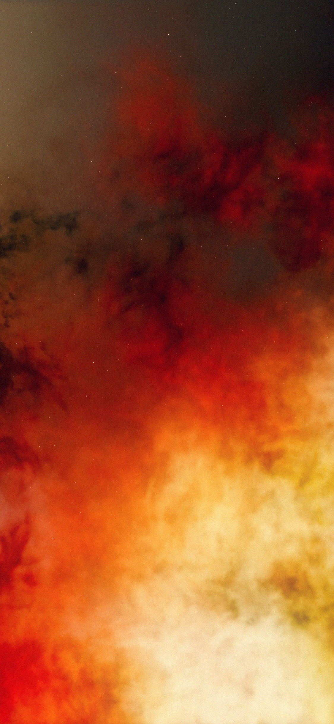 Обои красный цвет, дым, пламя, тепло, огонь в разрешении 1125x2436