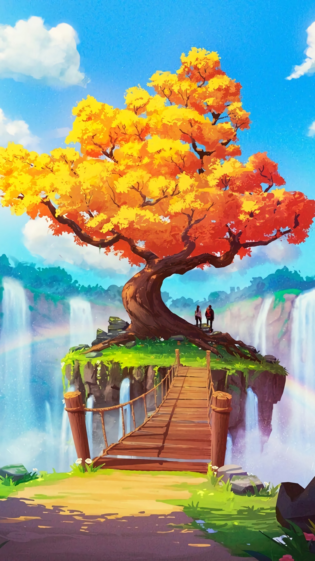 Обои арт, облако, мир, экорегион, зеленый в разрешении 1080x1920