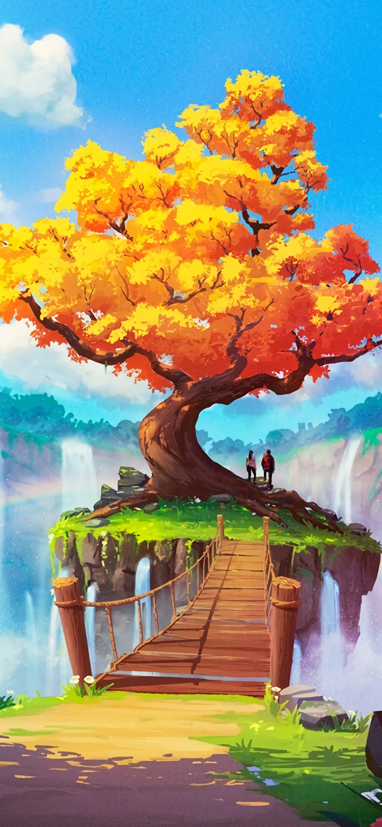 Обои арт, облако, мир, экорегион, зеленый в разрешении 1242x2688