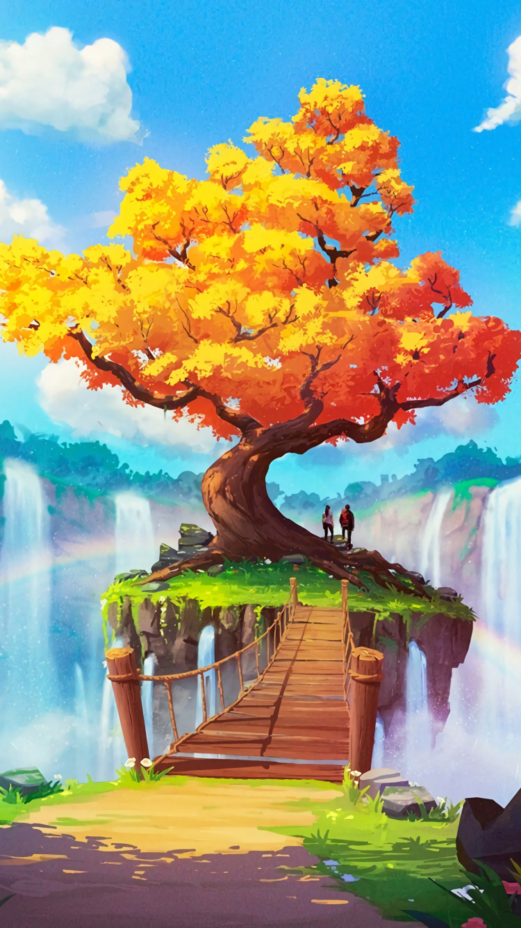 Обои арт, облако, мир, экорегион, зеленый в разрешении 750x1334