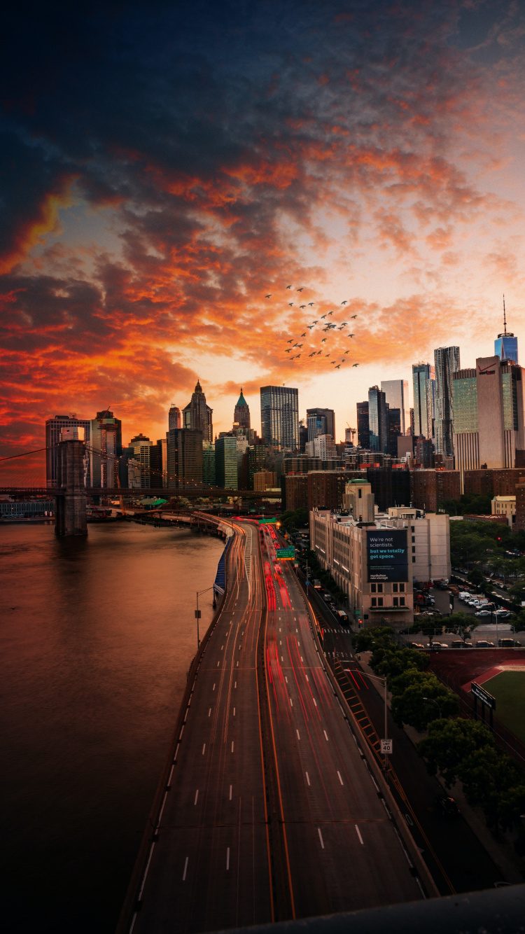 Обои Эмпайр Стейт Билдинг, Всемирный торговый центр 1, Крайслер-Билдинг, небоскреб, здание в разрешении 750x1334