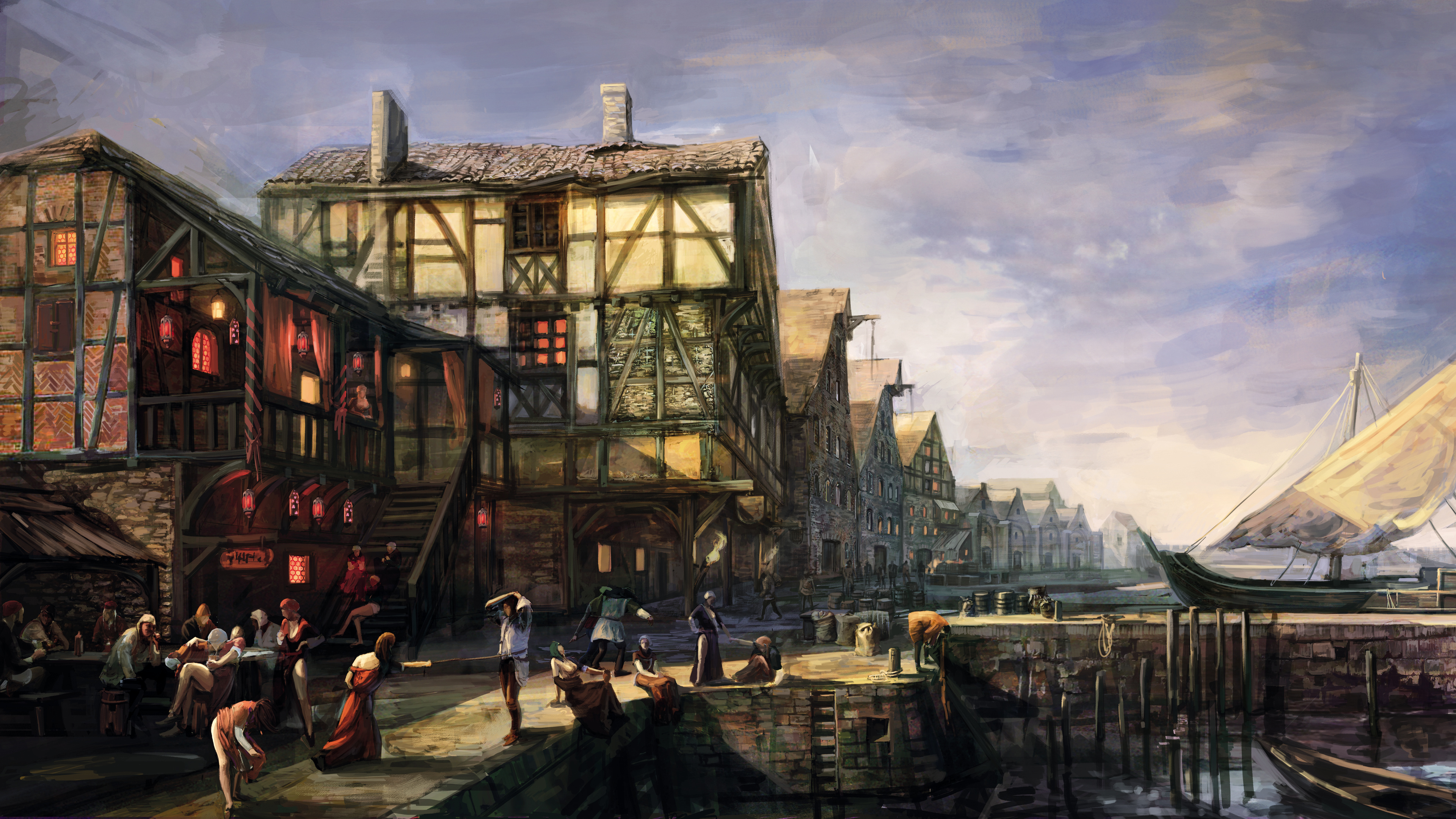 Обои арт, иллюстрация, cd projekt, живопись, приключенческая игра в разрешении 3840x2160