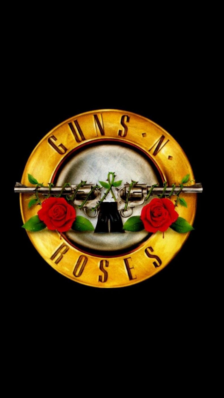 Обои Guns N Roses, лого, эмблема, графика, символ в разрешении 750x1334