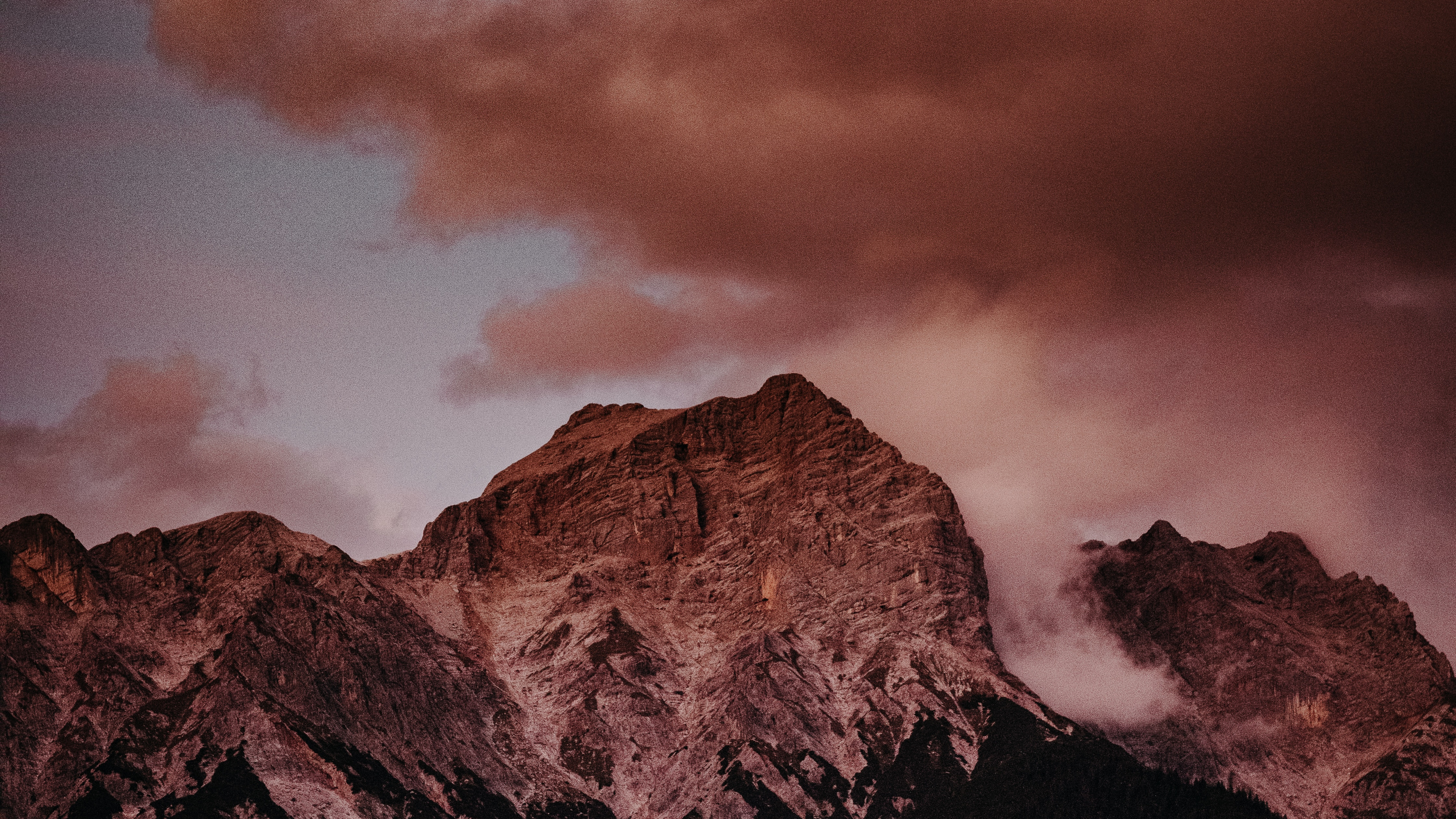 Обои гора, горный рельеф, восход солнца, Мария-Альм, природа в разрешении 3840x2160