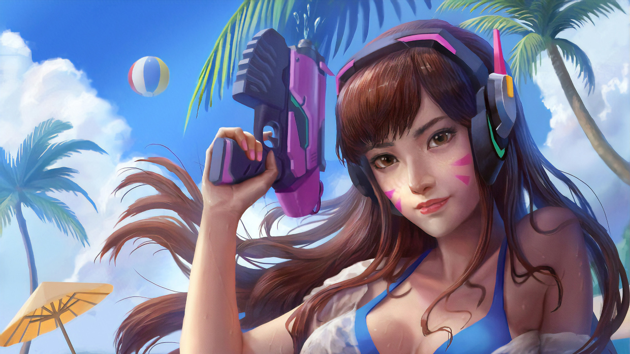 Обои Overwatch, Blizzard Entertainment, мультфильм, иллюстрация, аниме в разрешении 1280x720