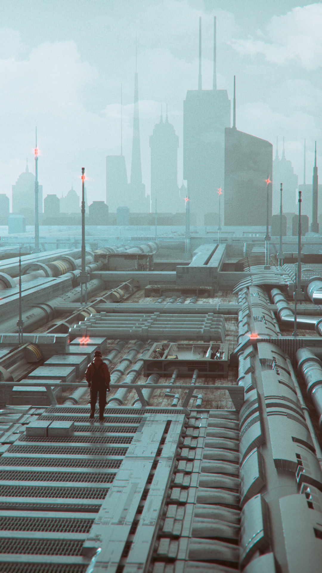 Обои город, городской район, артист, концепт арт, Империи Внутрь в разрешении 1080x1920