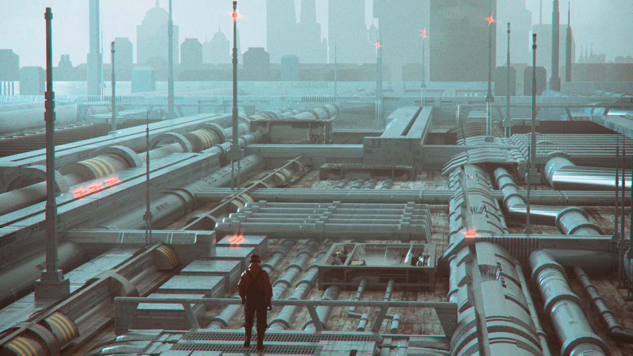 Обои город, городской район, артист, концепт арт, Империи Внутрь в разрешении 1280x720