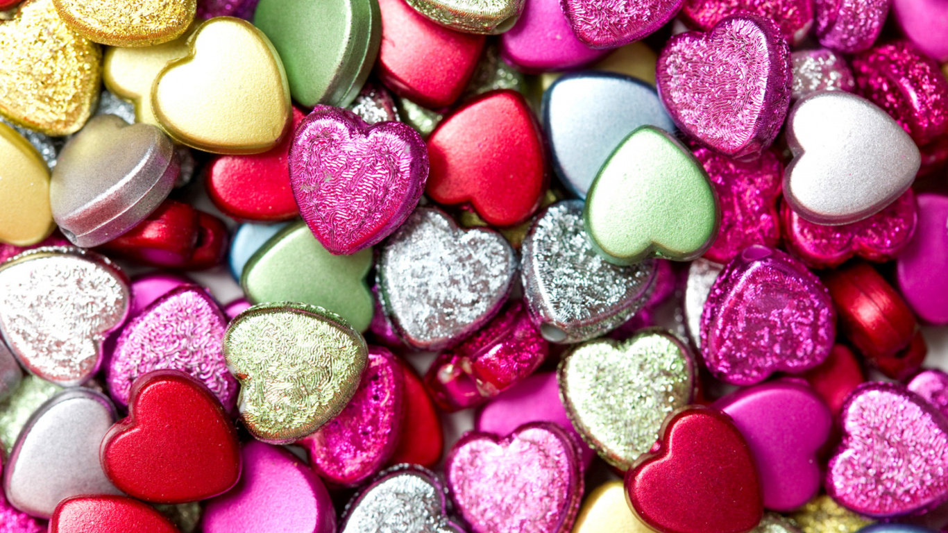 Обои сердце, сладость, булыжник, кондитерские изделия, пищевой краситель в разрешении 1366x768