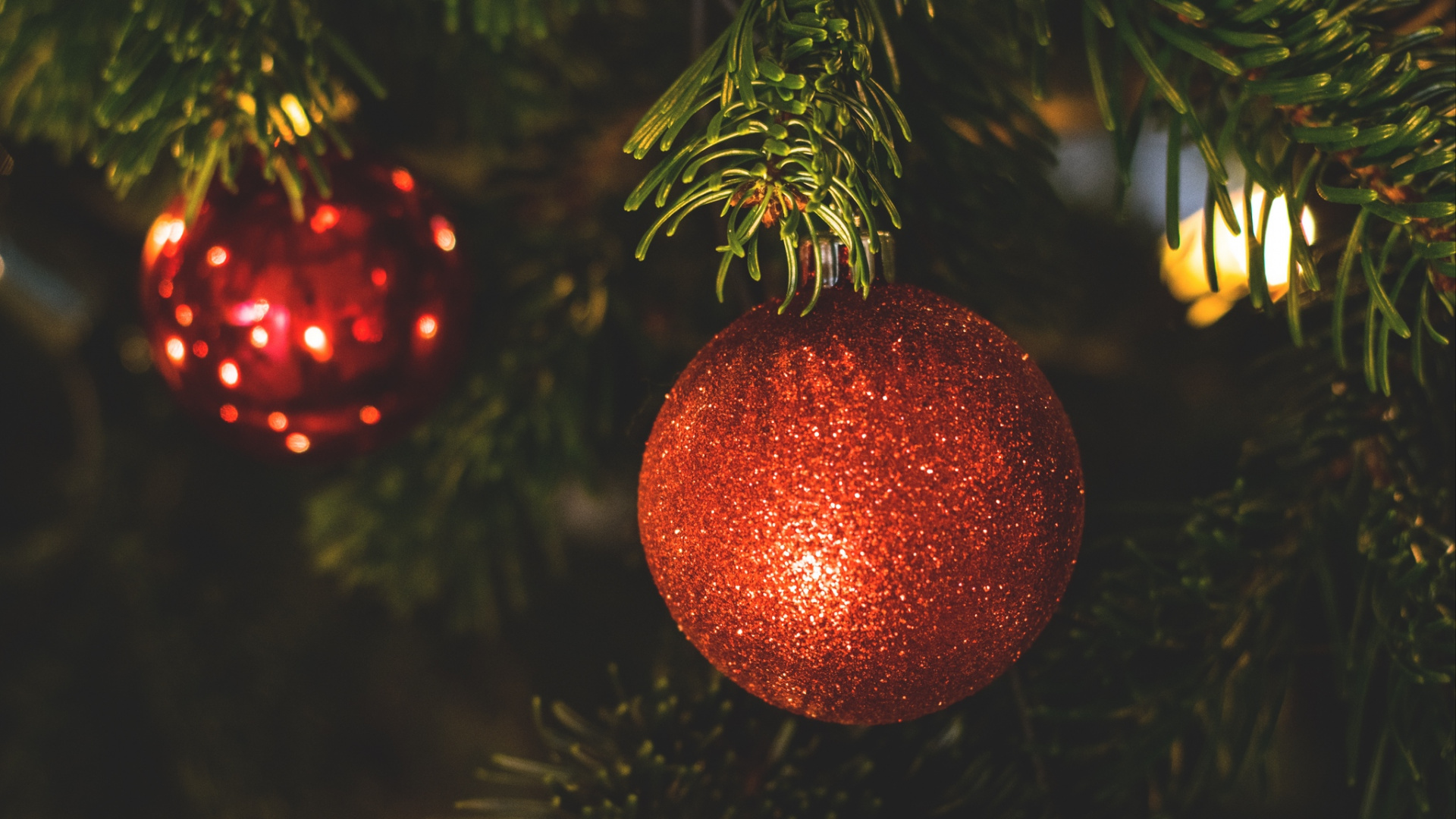 Обои Рождественский день, праздник, рождественский орнамент, Рождество, Рождественские украшения в разрешении 1920x1080